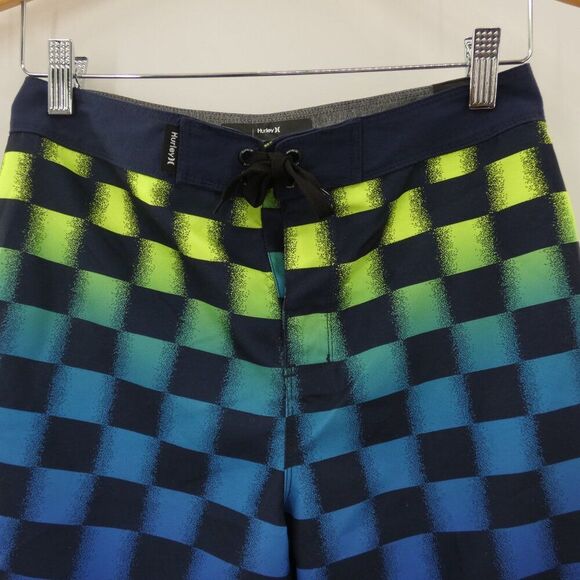 NWT Hurley Obsidian Check Board Shorts Size 14/27 - Picture 2 of 9